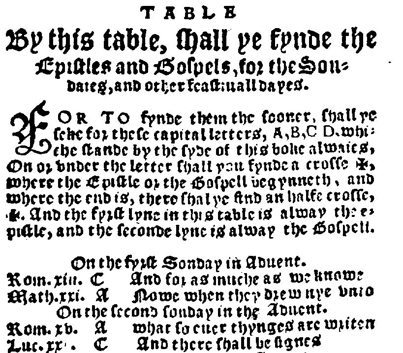 example of table